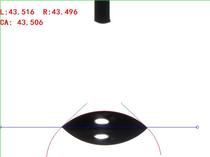 圓法測(cè)量接觸角 圓法測(cè)量接觸角